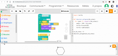 Capture dessiner polygone vittascience