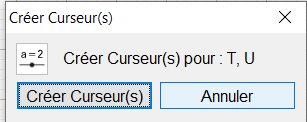 Capture saisie signal triangulaire curseurs