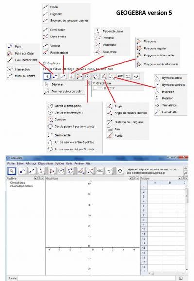 Menu de geogebra v5